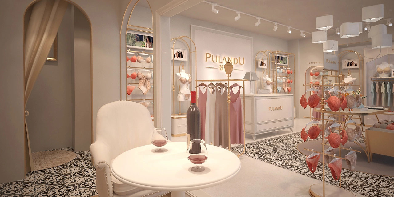 55平米开封内衣店装修设计效果图