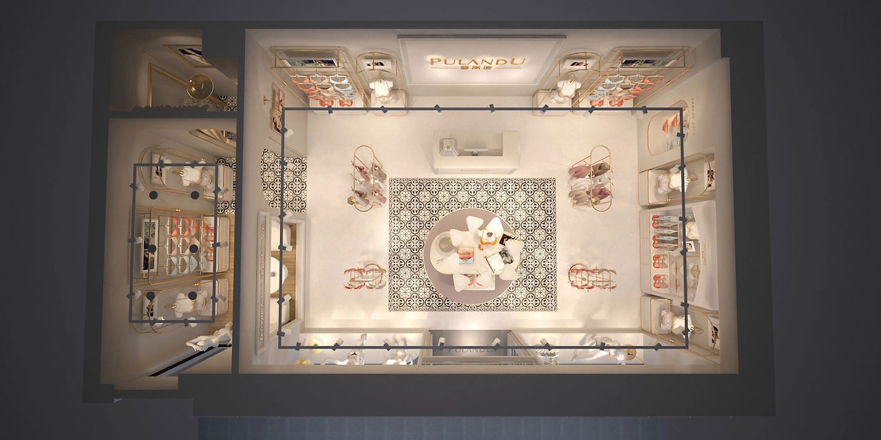 55平米开封内衣店装修设计效果图