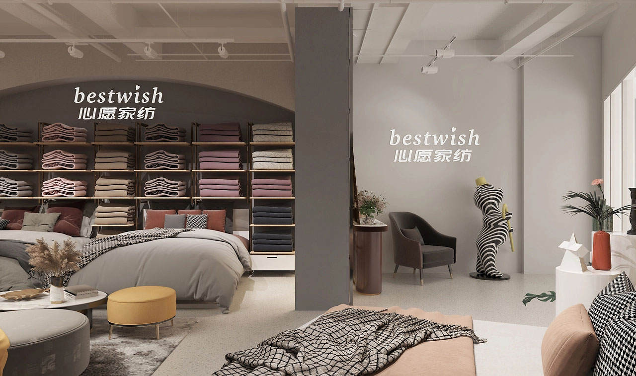 165平米开封家纺店面装修设计效果图