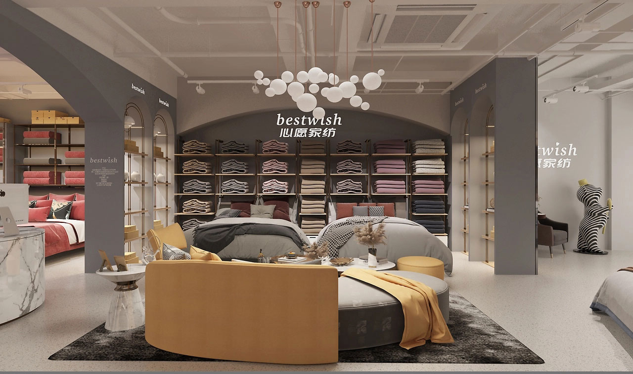 165平米开封家纺店面装修设计效果图
