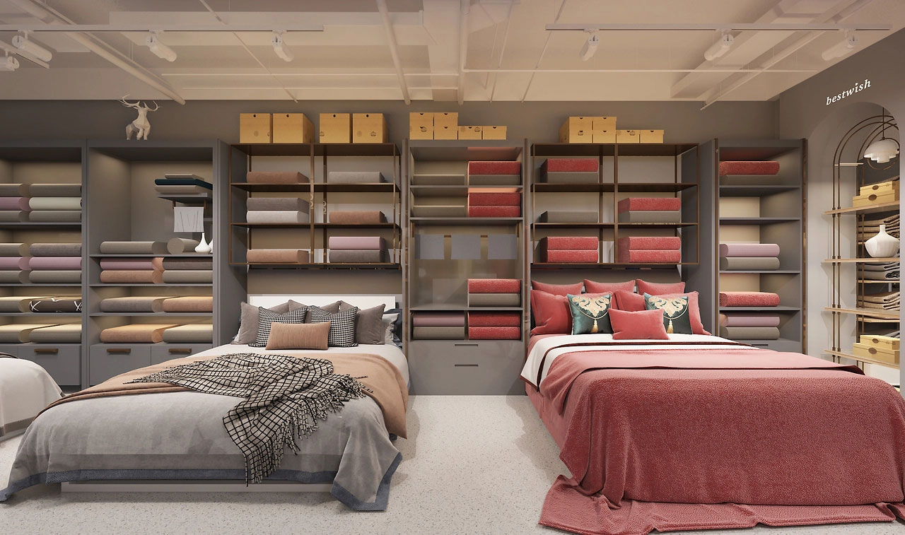 165平米开封家纺店面装修设计效果图