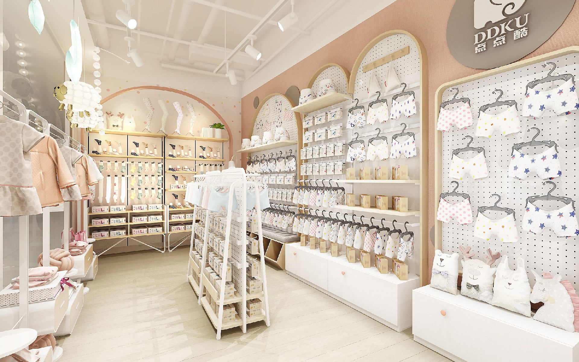 35平米开封母婴用品店装修设计效果图