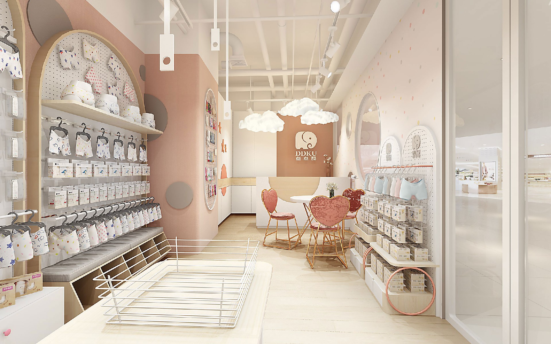 35平米开封母婴用品店装修设计效果图