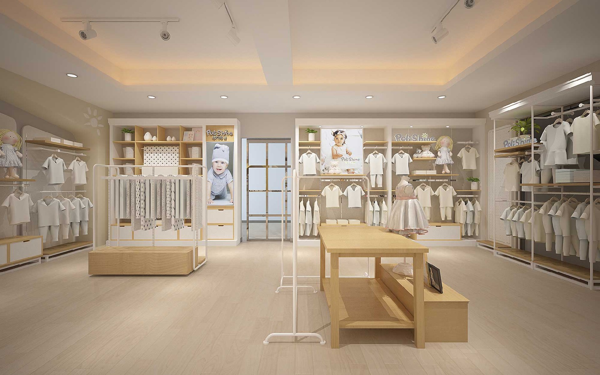 165平米开封婴童服装店装修设计效果图