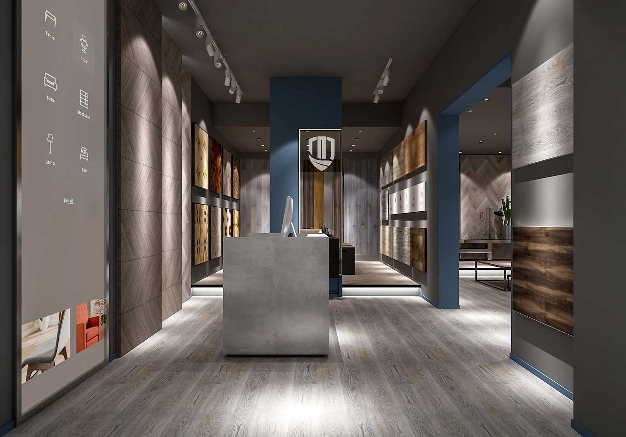 230平米开封地板专卖店装修设计效果图