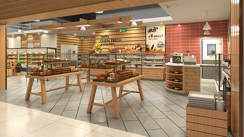 350平米开封生鲜超市装修设计效果图