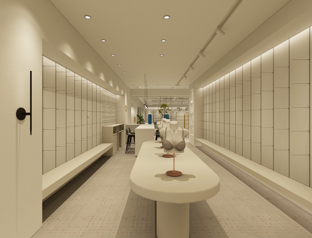 85平米开封女装店铺装修设计效果图