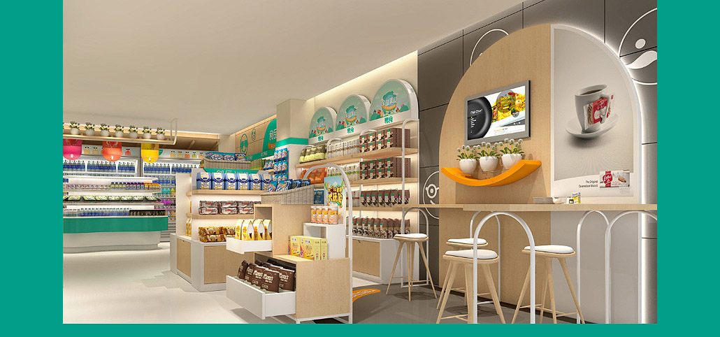 65平米开封社区便利店装修设计效果图