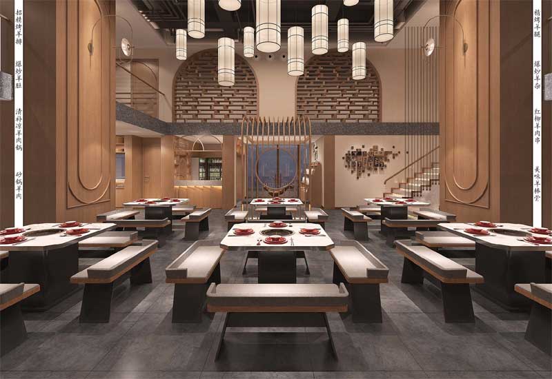 开封餐饮店装修设计费用明细：含设计费/施工费/材料报价